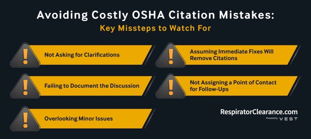 An image showing ways to avoid costly OSHA citation mistakes