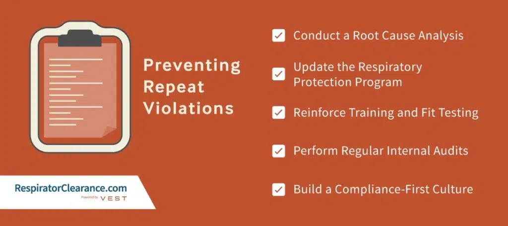 An image showing Checklist for Preventing Repeat Violations